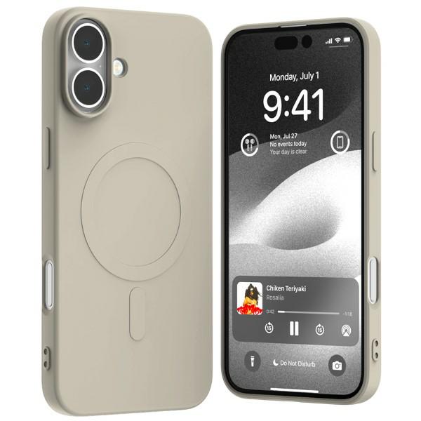 Mercury MagSafe pusiau silikoninis dėklas iPhone 16 Plus 6,7″ stone aprašymas - Prekės nuotrauka