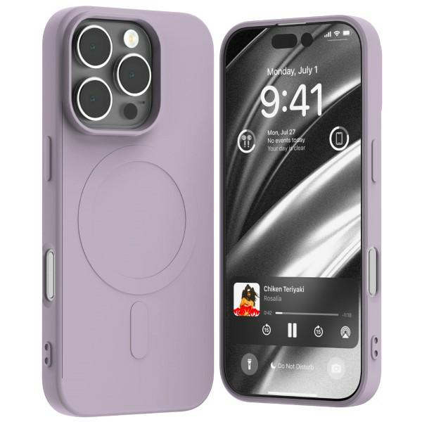 Mercury MagSafe pusiau silikoninis dėklas iPhone 16 Pro Max 6,9″ alyvinės spalvos aprašymas - Prekės nuotrauka