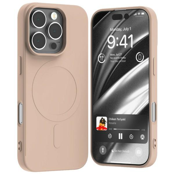 Mercury MagSafe pusiau silikoninis dėklas iPhone 16 Pro Max 6,9″ rožinės spalvos aprašymas - Prekės nuotrauka