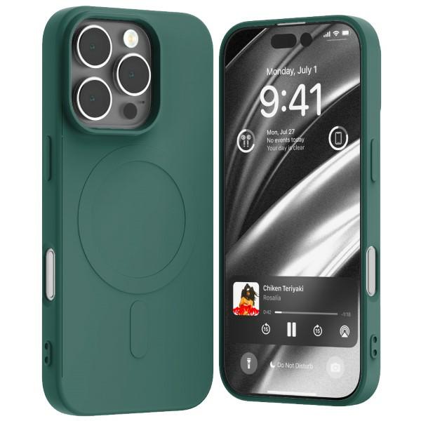 Dėklas Mercury MagSafe Semi-Silicone Apple iPhone 16 Pro 6,3″ žalios spalvos aprašymas - Prekės nuotrauka
