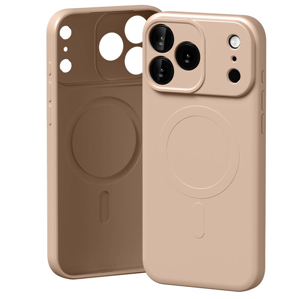 Mercury Semi-Silicone MagSafe dėklas iPhone 17 Pro Max, rožinės spalvos, Sand aprašymas - Prekės nuotrauka