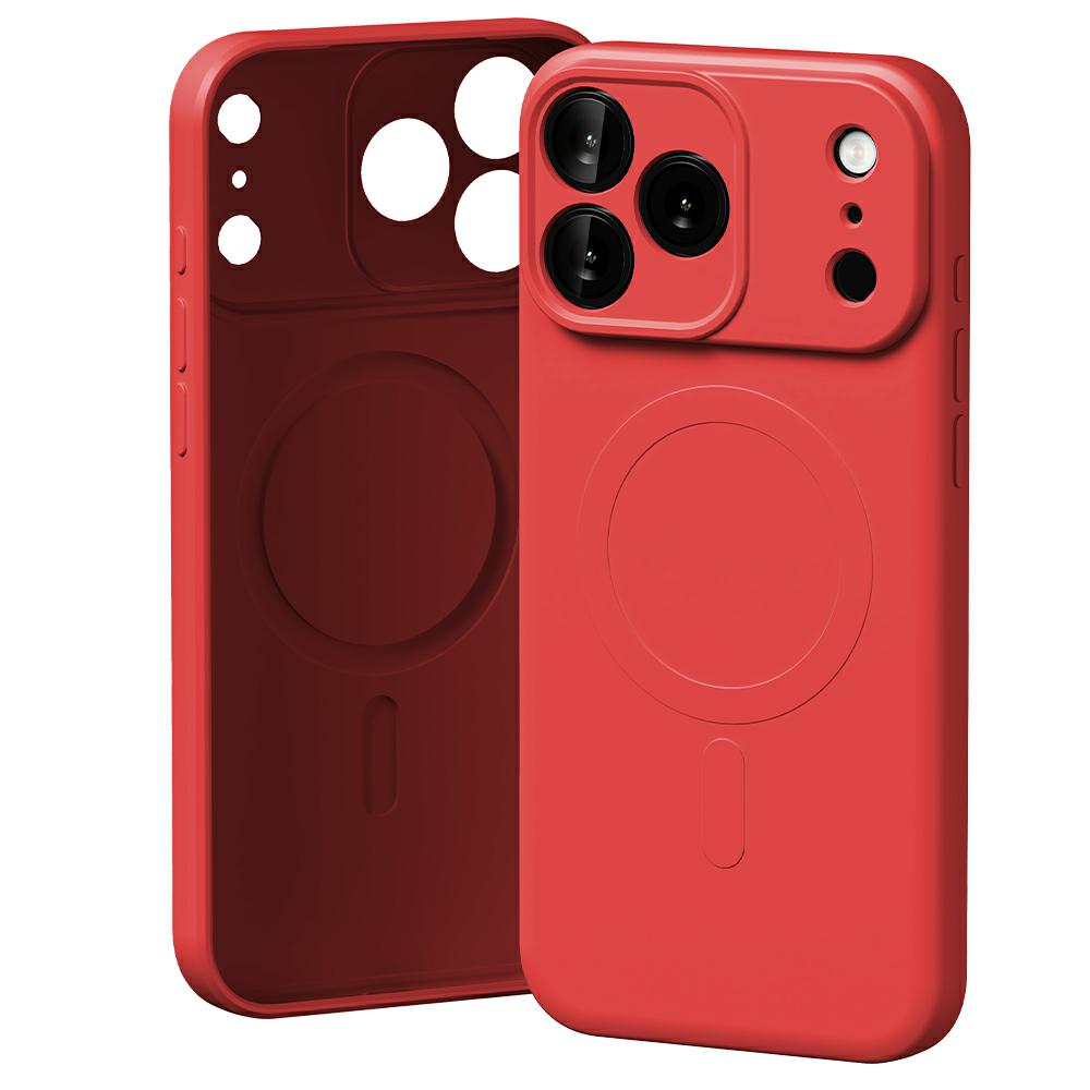 Mercury Semi-Silicone MagSafe dėklas iPhone 17 Pro raudonos spalvos aprašymas - Prekės nuotrauka