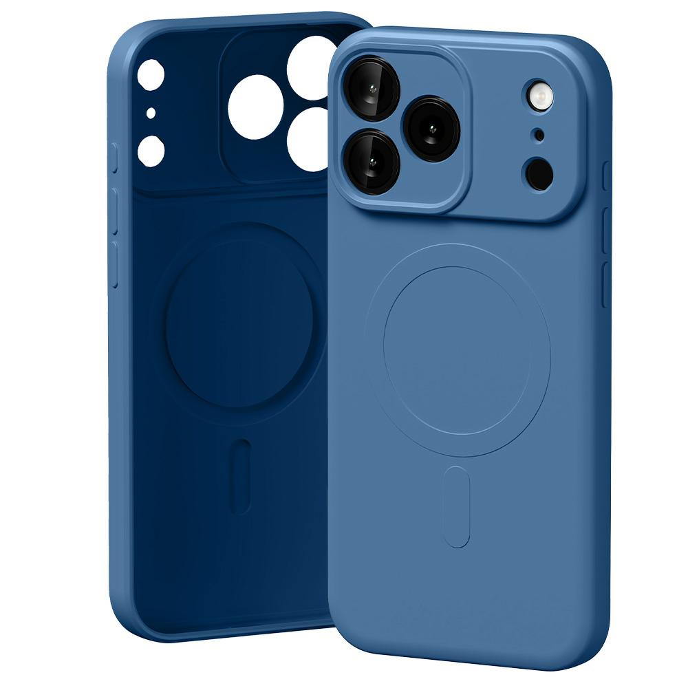 Mercury Semi-Silicone MagSafe dėklas iPhone 17 Pro mėlynos spalvos aprašymas - Prekės nuotrauka