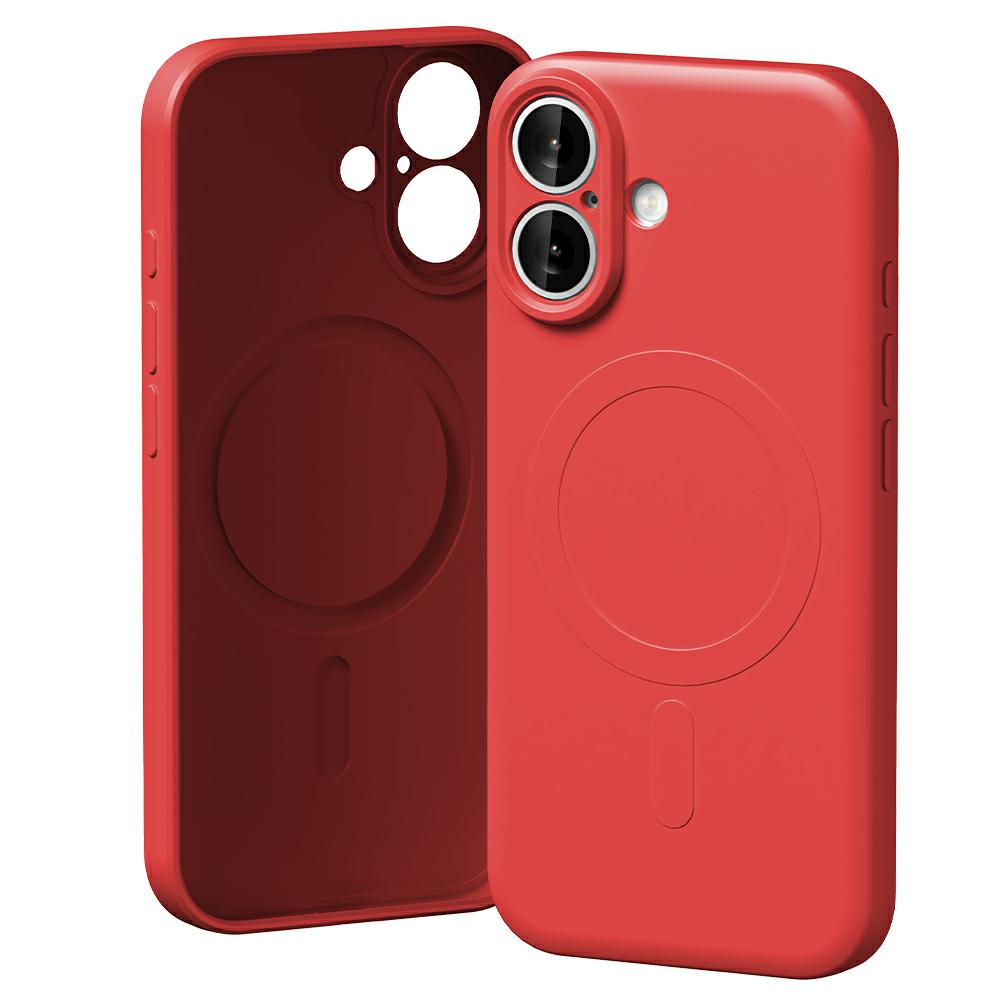 Mercury Semi-Silicone MagSafe dėklas iPhone 17 raudonos spalvos aprašymas - Prekės nuotrauka