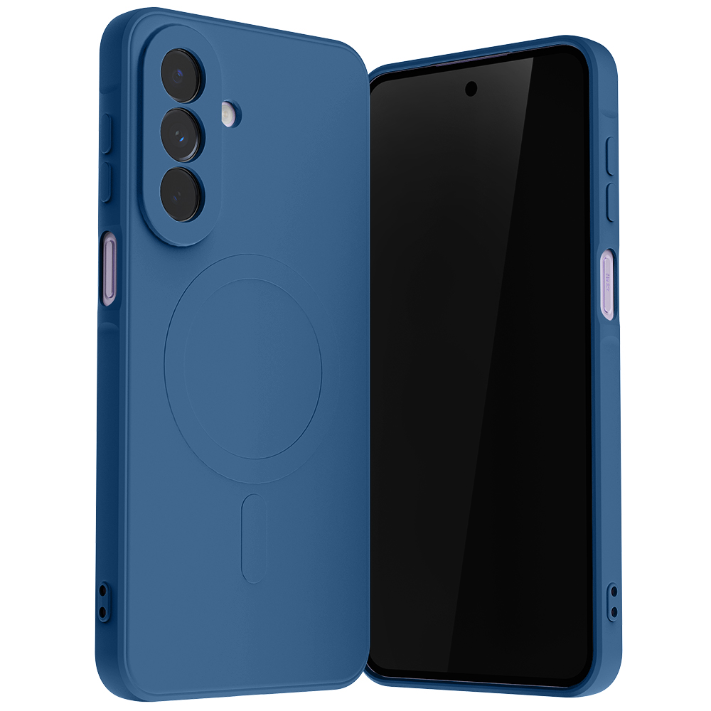 Mercury Semi-Silicone MagSafe dėklas, skirtas Samsung Galaxy A27, mėlyna aprašymas - Prekės nuotrauka