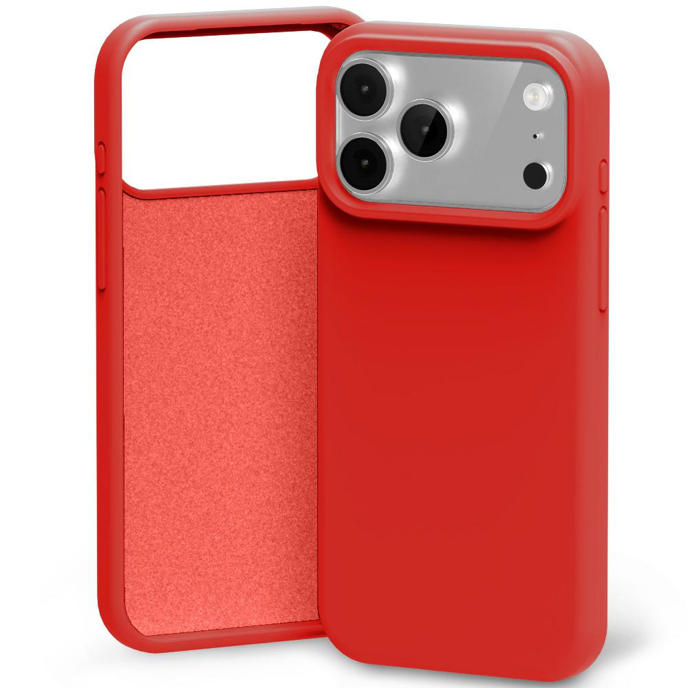 Mercury Silicone Dėklas iPhone 17 Pro raudonas aprašymas - Prekės nuotrauka