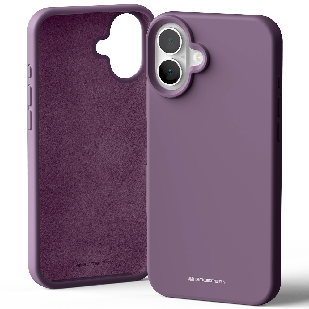 Mercury silikoninis dėklas iPhone 16 Plus 6,7″ violetinės spalvos aprašymas - Prekės nuotrauka