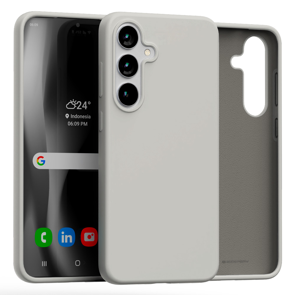 Mercury silikoninis dėklas Samsung S25+ S936 stone aprašymas - Prekės nuotrauka