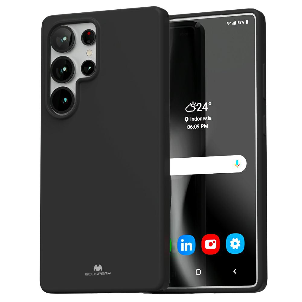 Dėklas Mercury Soft Samsung S25 Ultra S938 juodos spalvos aprašymas - Prekės nuotrauka Dėklas Mercury Soft Samsung S25 Ultra S938 juodos spalvos aprašymas - Prekės nuotrauka