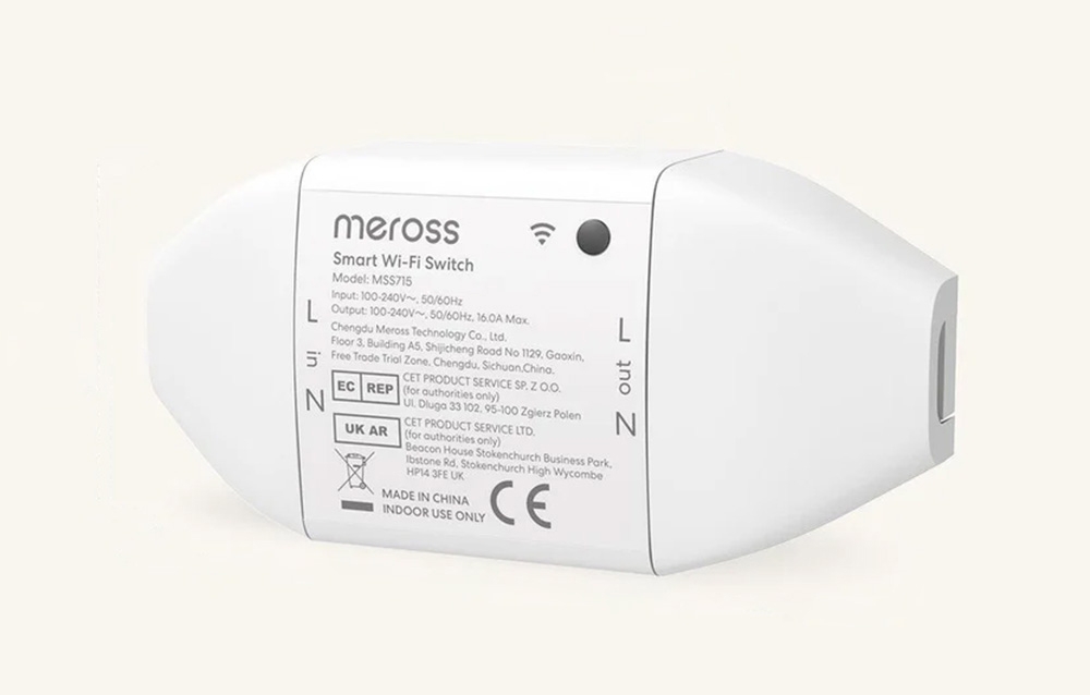 „Meross MSS715MA-UN“ išmanusis „WiFi“ jungiklis („Matter“) aprašymas - Prekės nuotrauka