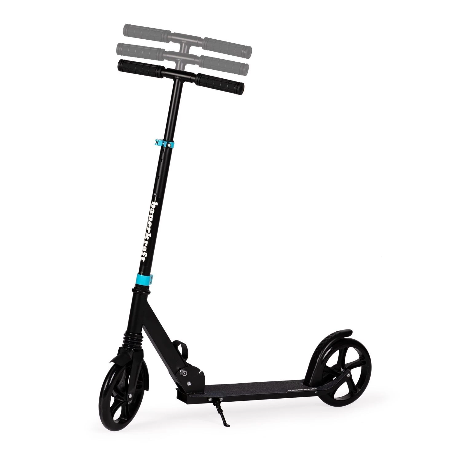 Bauerkraft Miesto paspirtukas vaikams ir paaugliams, sulankstomas, reguliuojamo aukščio 95-105 cm, ratukai 200 mm aprašymas - Prekės nuotrauka