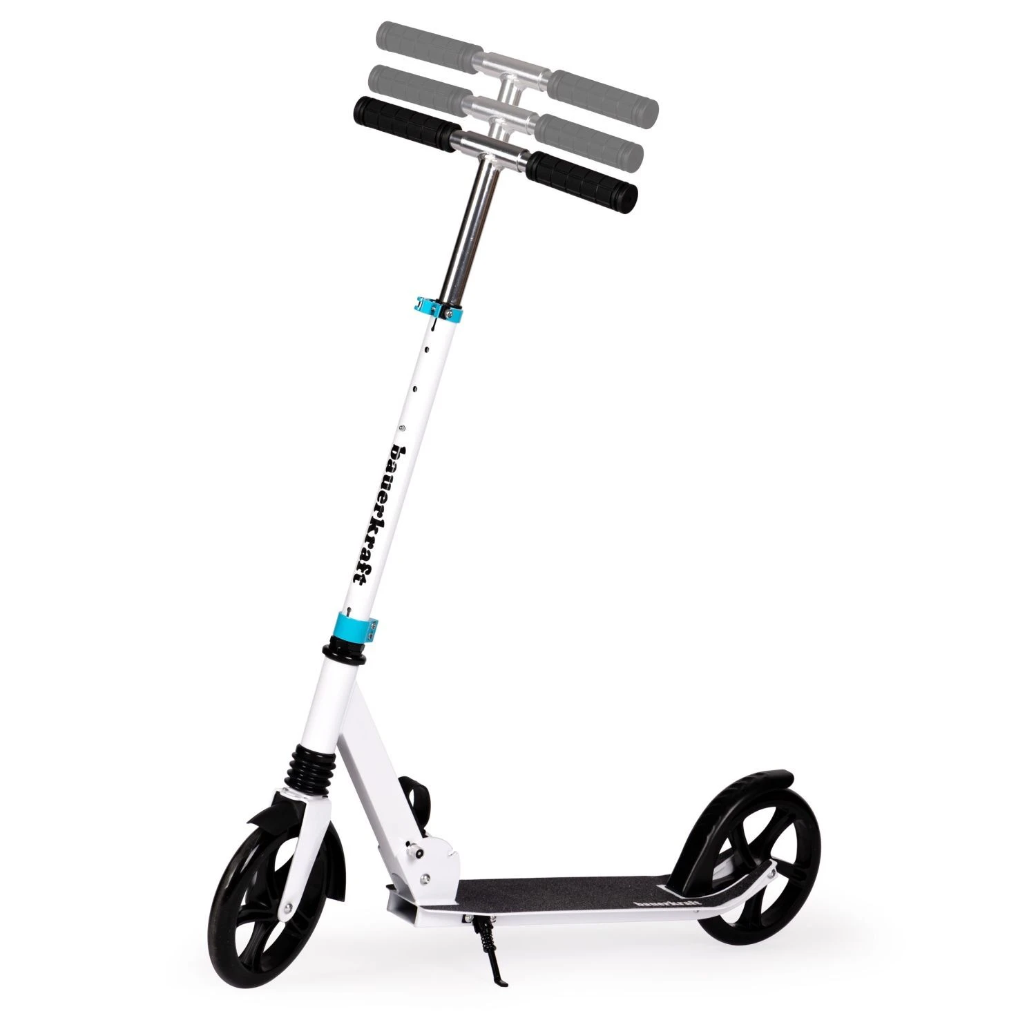 Bauerkraft Miesto paspirtukas vaikams ir paaugliams, sulankstomas, reguliuojamo aukščio 95-105 cm, ratukai 200 mm aprašymas - Prekės nuotrauka