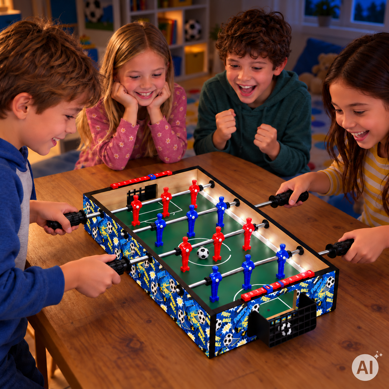 Mini stalo futbolas 50×30 cm stalo futbolo žaidimas vaikams ECOTOYS aprašymas - Prekės nuotrauka