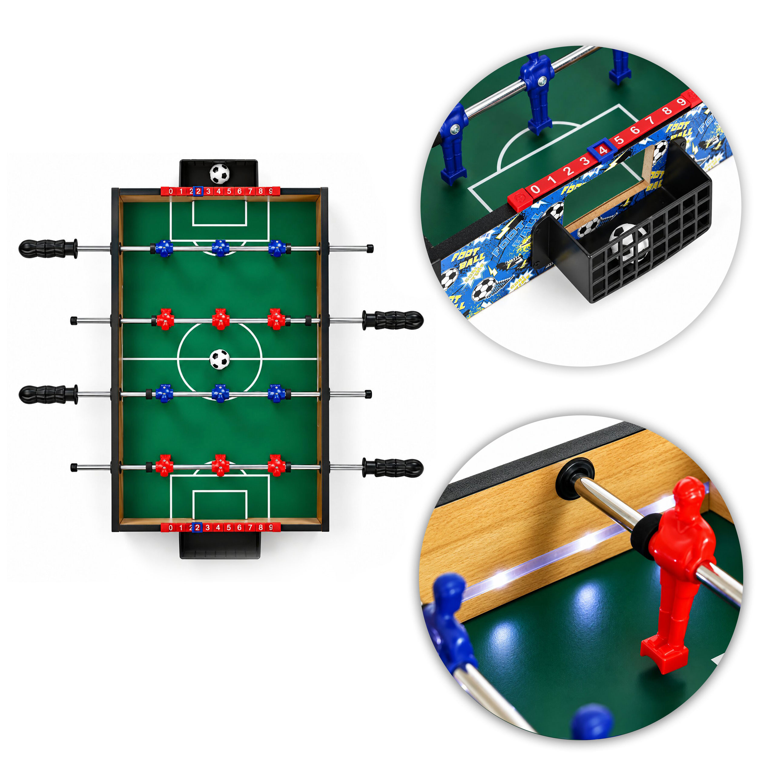 Mini stalo futbolas 50×30 cm stalo futbolo žaidimas vaikams ECOTOYS aprašymas - Prekės nuotrauka