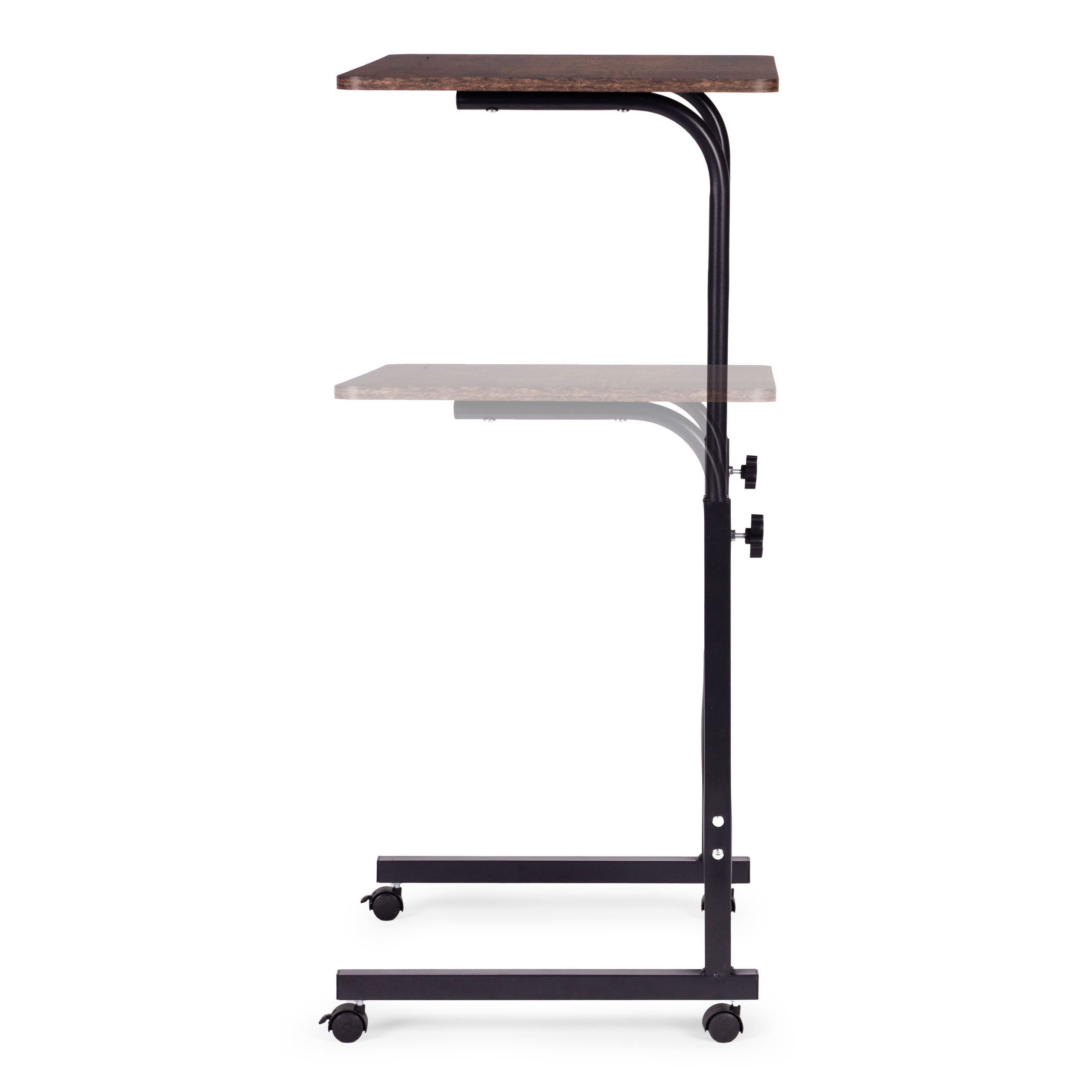 Mobile laptop table – side desk for armchair in aged walnut finish, ModernHome aprašymas - Prekės nuotrauka