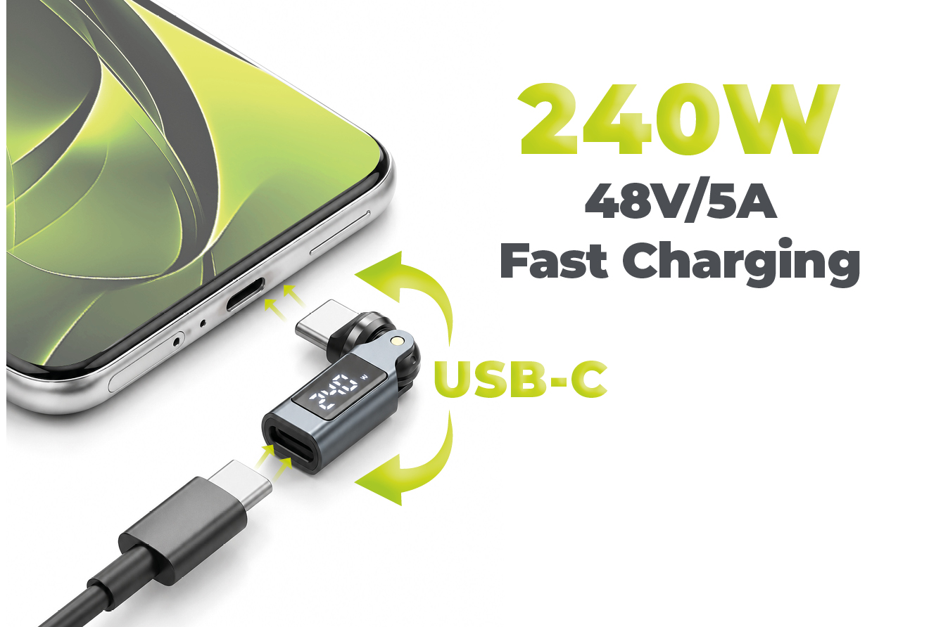 Mobile Origin 240W Ekranas USB-C Rotation 540° Adapteris CB15 aprašymas - Prekės nuotrauka