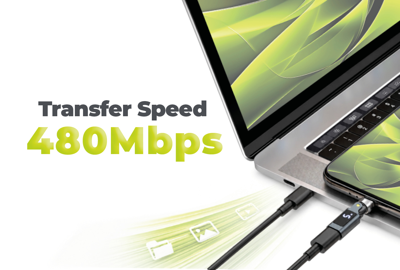 Mobile Origin 240W Ekranas USB-C Rotation 540° Adapteris CB15 aprašymas - Prekės nuotrauka