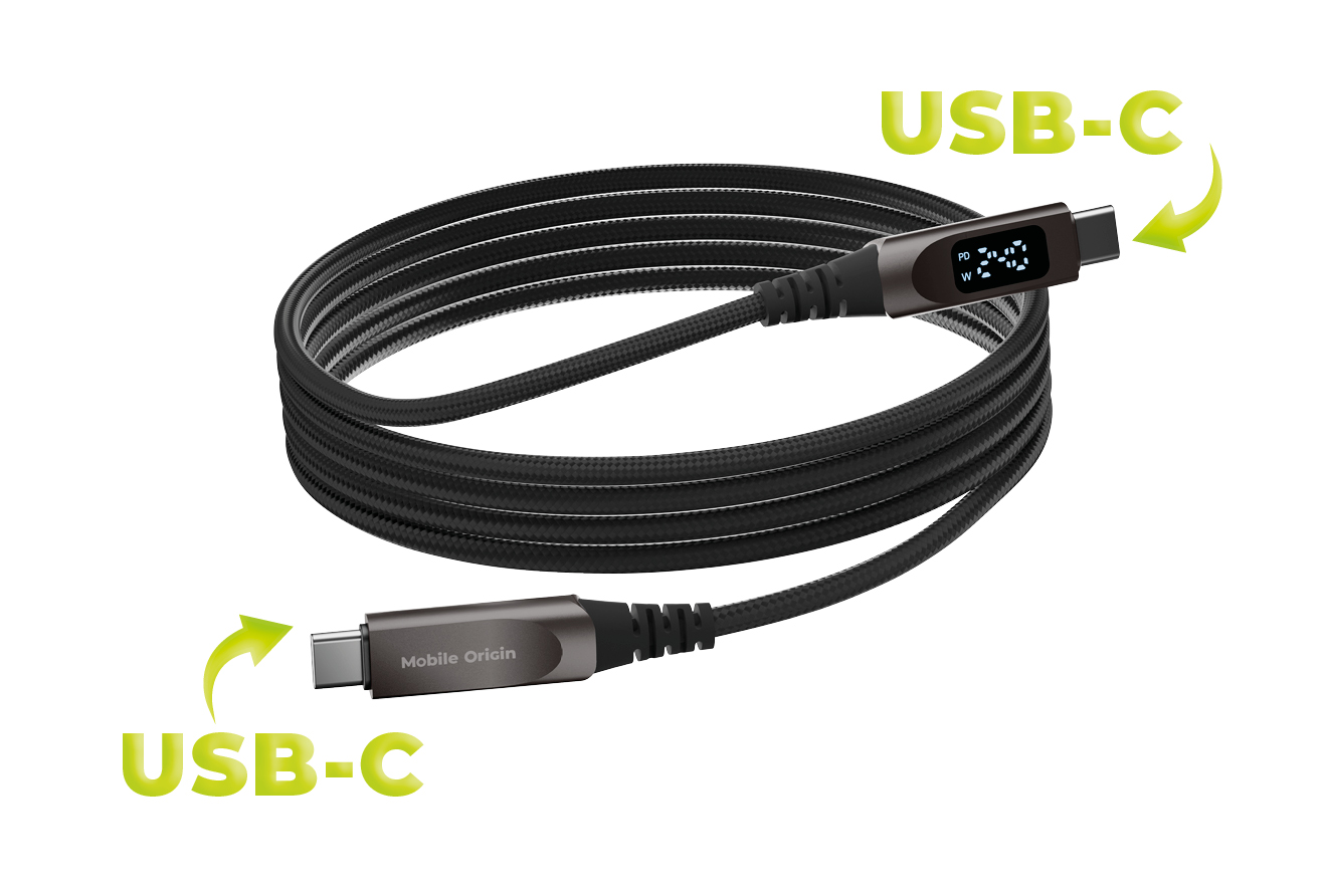 Mobile Origin 240W ekrano laidas USB-C į USB-C 1.5m CB4 aprašymas - Prekės nuotrauka
