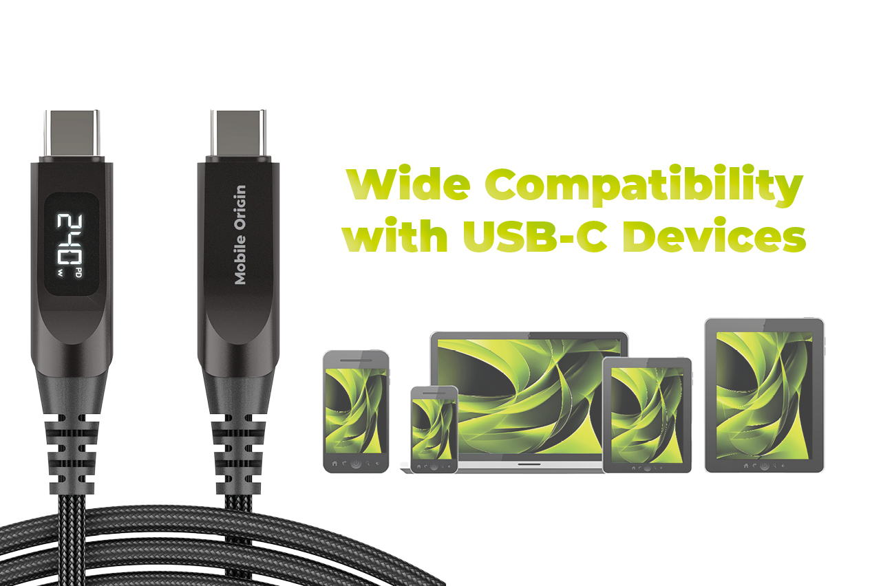 Mobile Origin 240W ekrano laidas USB-C į USB-C 1.5m CB4 aprašymas - Prekės nuotrauka
