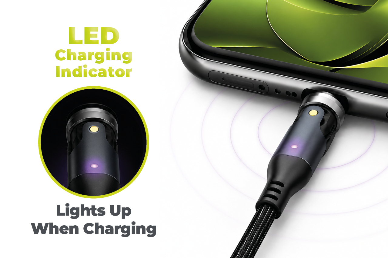 Mobile Origin 240W Magnetic 540° Rotating USB-C to USB-C Cable 1 m CB14 aprašymas - Prekės nuotrauka