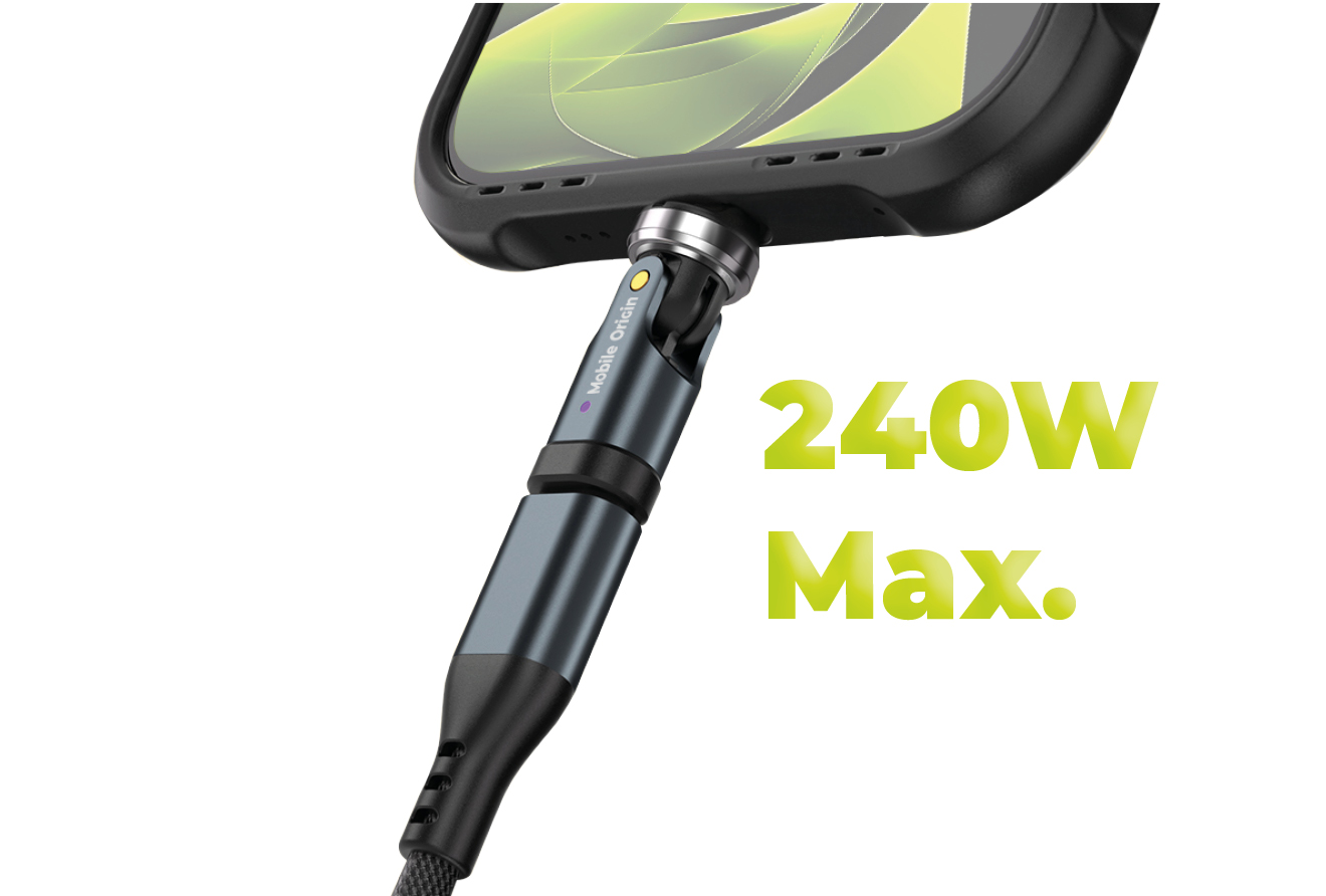 Mobile Origin 240W USB-C 540° besisukantis adapteris CB13 aprašymas - Prekės nuotrauka