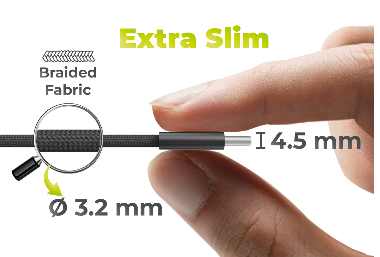 „Mobile Origin“ 60 W itin plonas USB-C į USB-C laidas, 1 m, CB11, Juodas aprašymas - Prekės nuotrauka „Mobile Origin“ 60 W itin plonas USB-C į USB-C laidas, 1 m, CB11, Juodas aprašymas - Prekės nuotrauka