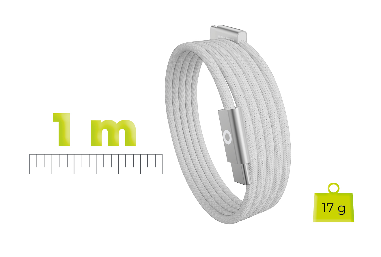 „Mobile Origin“ 60 W itin plonas USB-C į USB-C kabelis, 1 m, CB11 Baltas aprašymas - Prekės nuotrauka „Mobile Origin“ 60 W itin plonas USB-C į USB-C kabelis, 1 m, CB11 Baltas aprašymas - Prekės nuotrauka