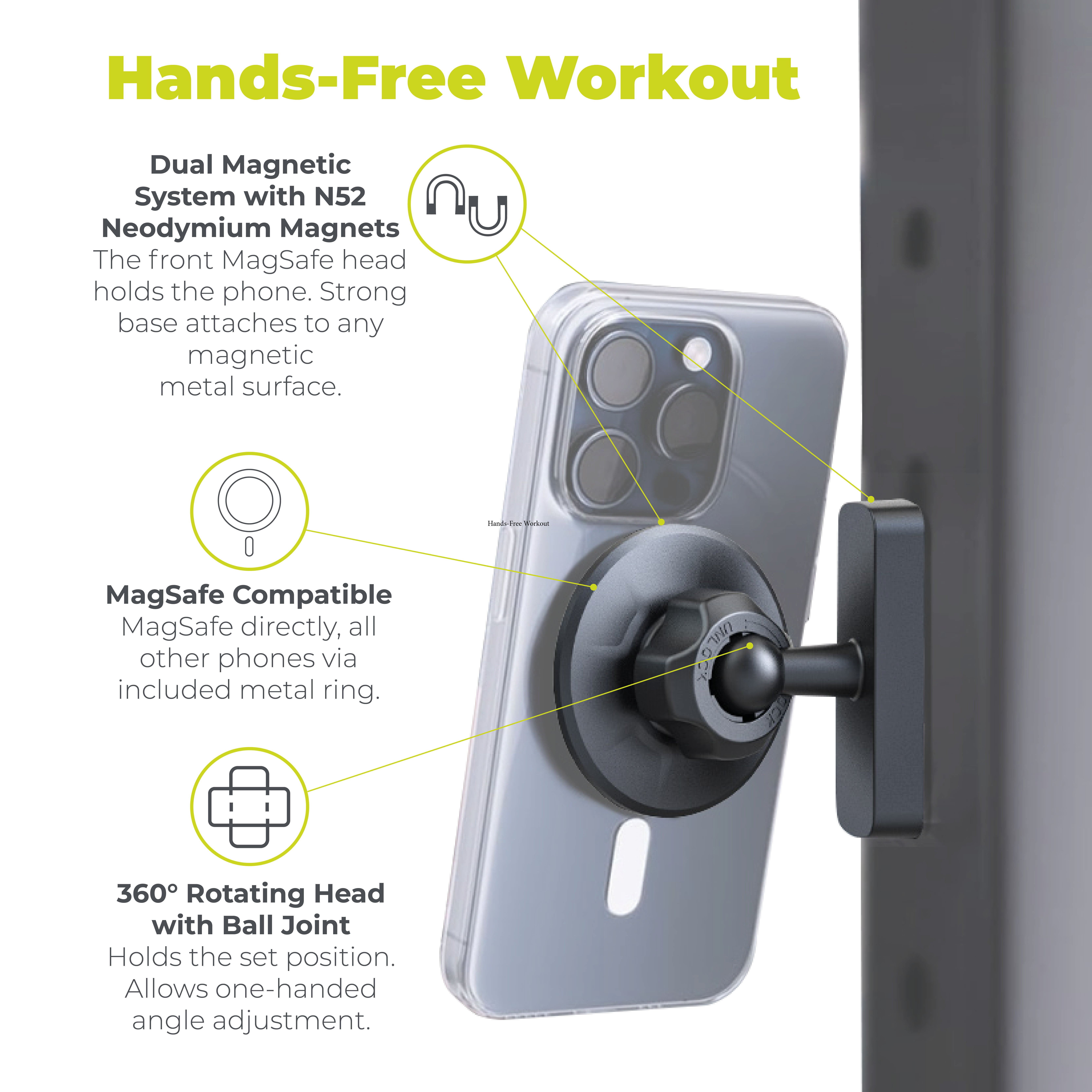Mobile Origin Fitness magnetinis laikiklis OT1 aprašymas - Prekės nuotrauka