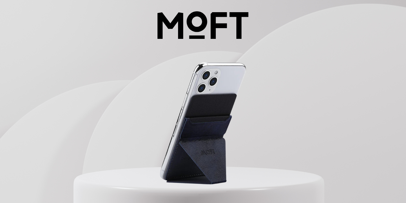 Moft X Mini lipni piniginė ir telefono stovas, juodos spalvos aprašymas - Prekės nuotrauka