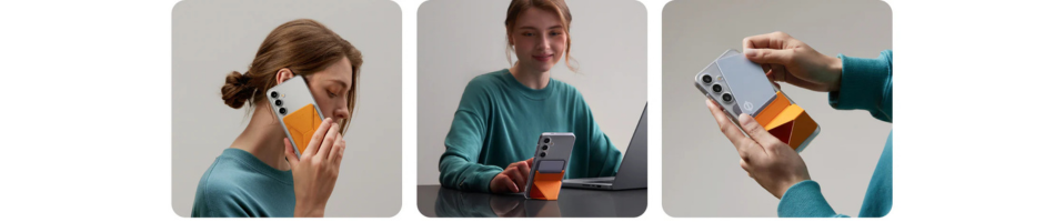 Moft X Mini lipni piniginė ir telefono stovas, tamsiai mėlyna aprašymas - Prekės nuotrauka