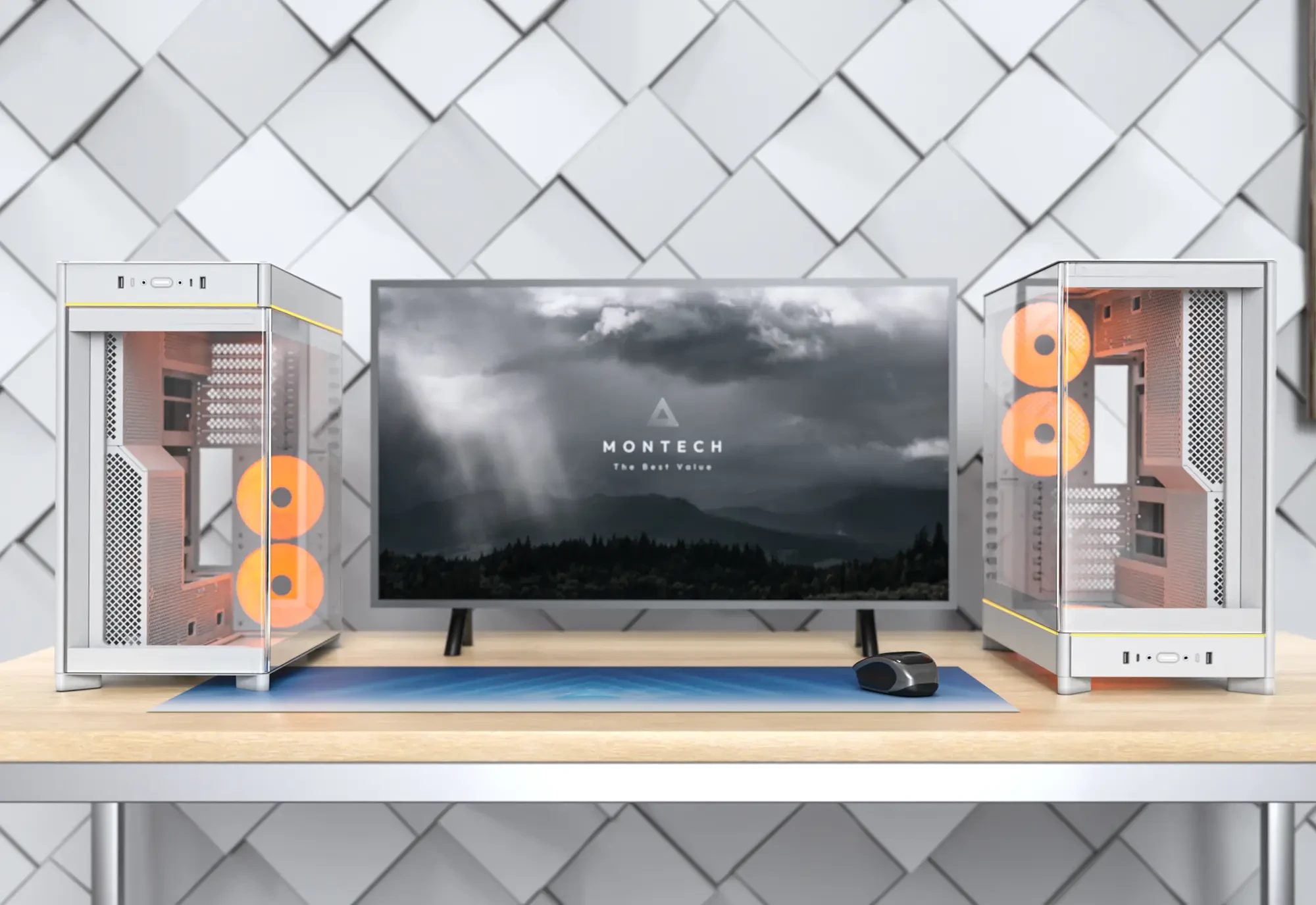 Montech HS02 PC-kompiuterio korpusas, Midi-Tower, ATX, Tempered Glass, ARGB – juodos spalvos aprašymas - Prekės nuotrauka Montech HS02 PC-kompiuterio korpusas, Midi-Tower, ATX, Tempered Glass, ARGB – juodos spalvos aprašymas - Prekės nuotrauka