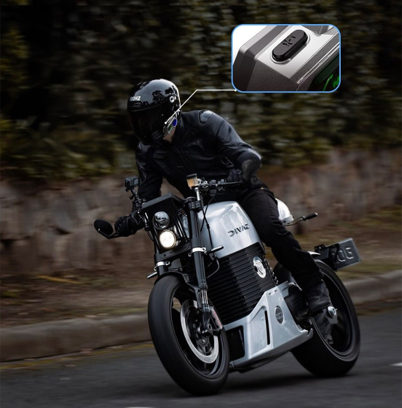 Motociklininko ausinės su mikrofonu AWEI VS-6 juodos spalvos aprašymas - Prekės nuotrauka