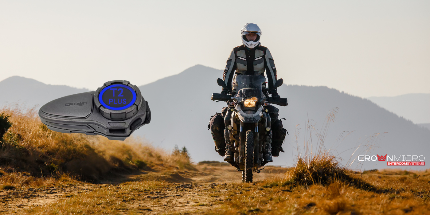 Motorcycle intercom Crown C200 Mesh Bluetooth juodos spalvos aprašymas - Prekės nuotrauka