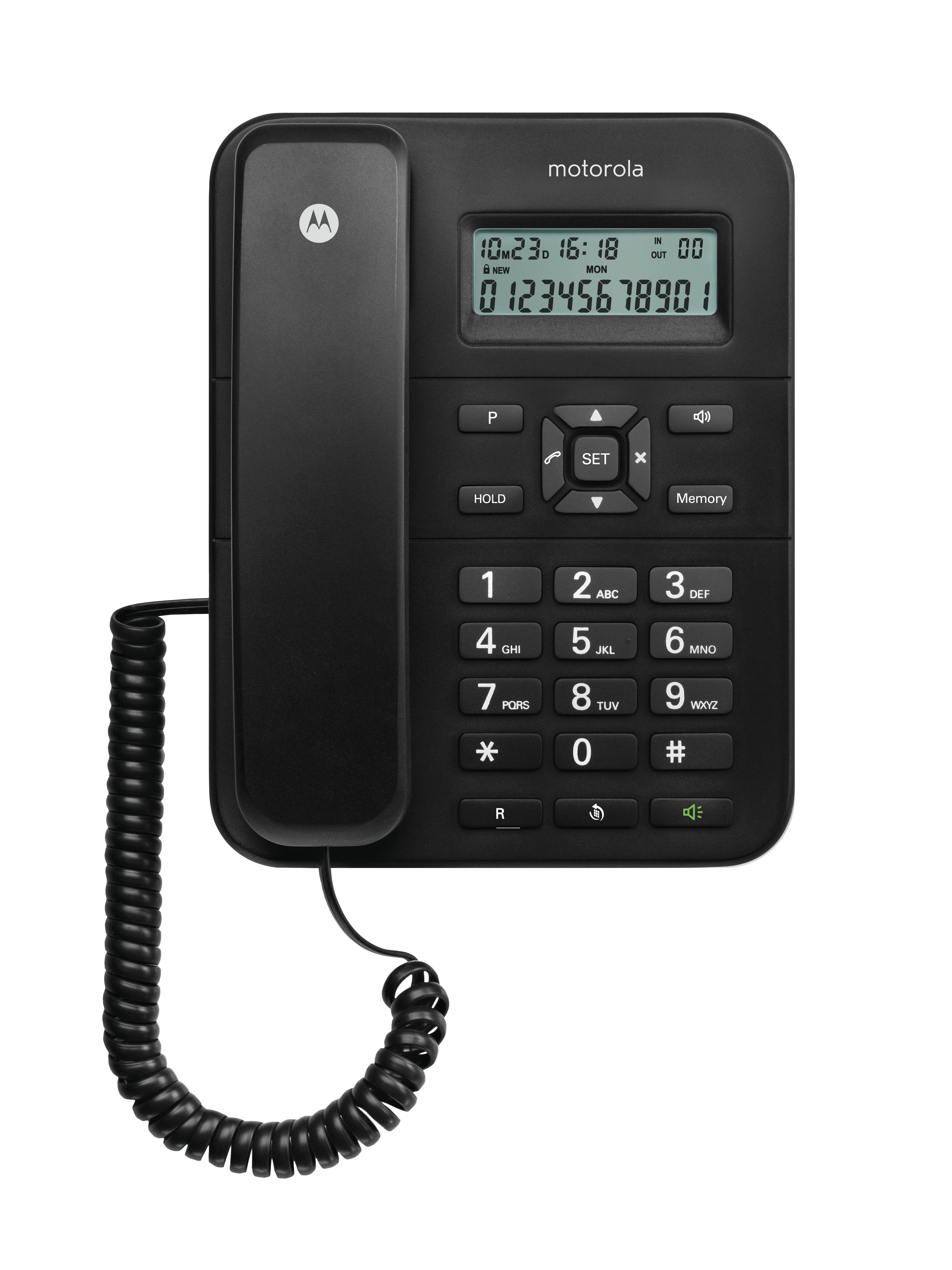 Motorola CT202 landline phone juodos spalvos aprašymas - Prekės nuotrauka