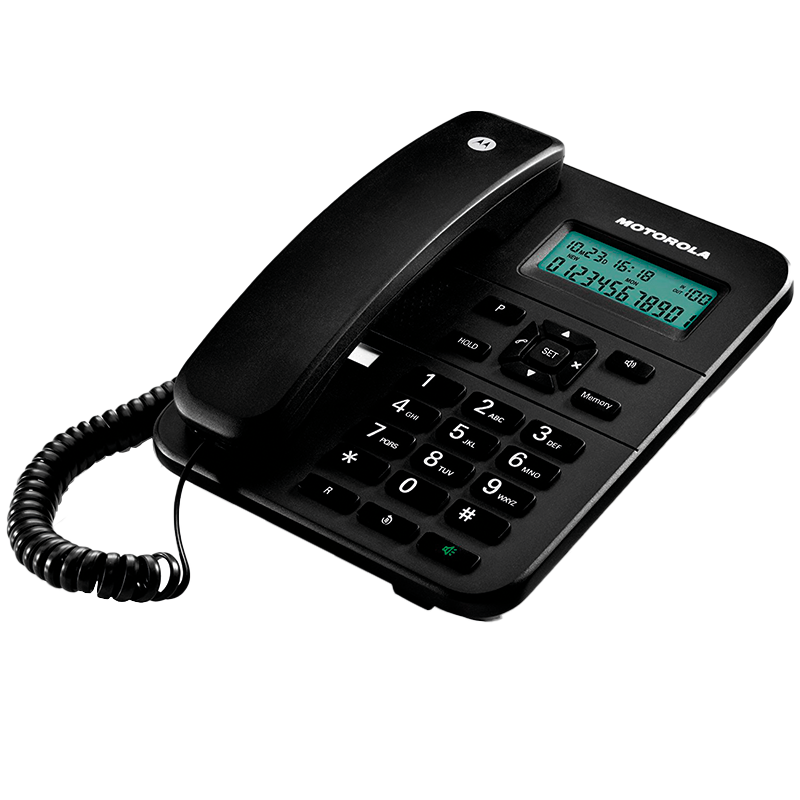 Motorola CT202 landline phone juodos spalvos aprašymas - Prekės nuotrauka