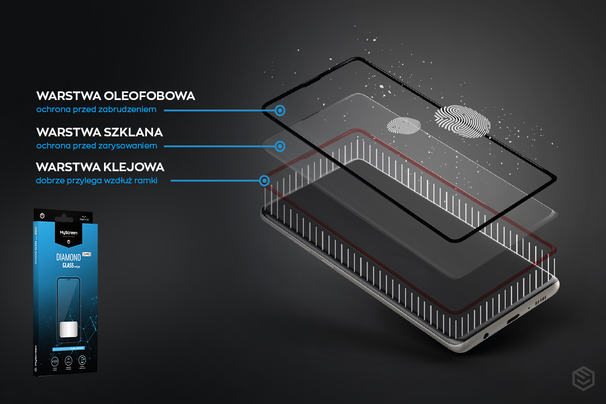 „MyScreen MS Diamond Glass Edge Lite FG“ Motorola Moto G14 4G/G54 5G/G34/G54 Power juodos spalvos „Full Glue“ aprašymas - Prekės nuotrauka