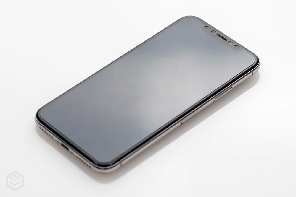 „MyScreen MS ImpactGLASS iPhone 13 Pro Max 6.7“ juodas smūgiams atsparus hibridinis 8H stiklas. aprašymas - Prekės nuotrauka