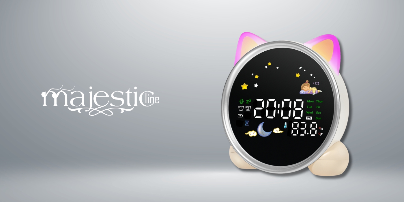 Beline Multifunction alarm clock MajesticLine baltos spalvos aprašymas - Prekės nuotrauka