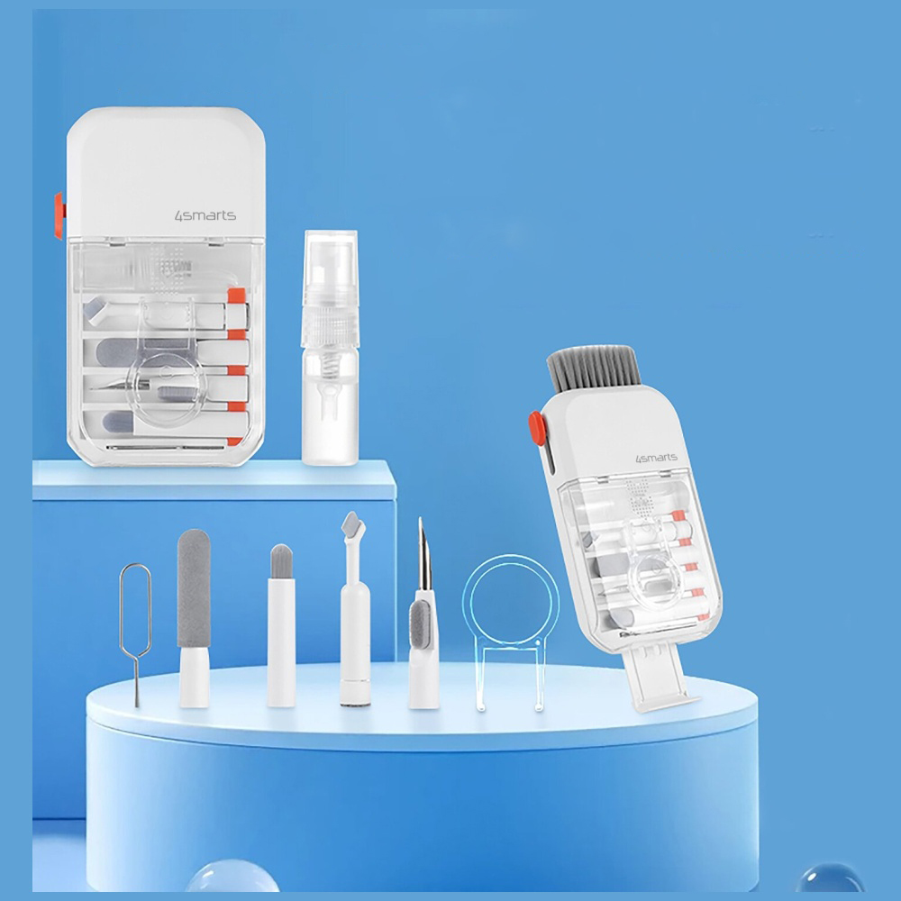 Valiklis Daugiafunkcis valymo rinkinys 4smarts 10in1 telefonams ir įrenginiams baltos spalvos aprašymas - Prekės nuotrauka Valiklis Daugiafunkcis valymo rinkinys 4smarts 10in1 telefonams ir įrenginiams baltos spalvos aprašymas - Prekės nuotrauka