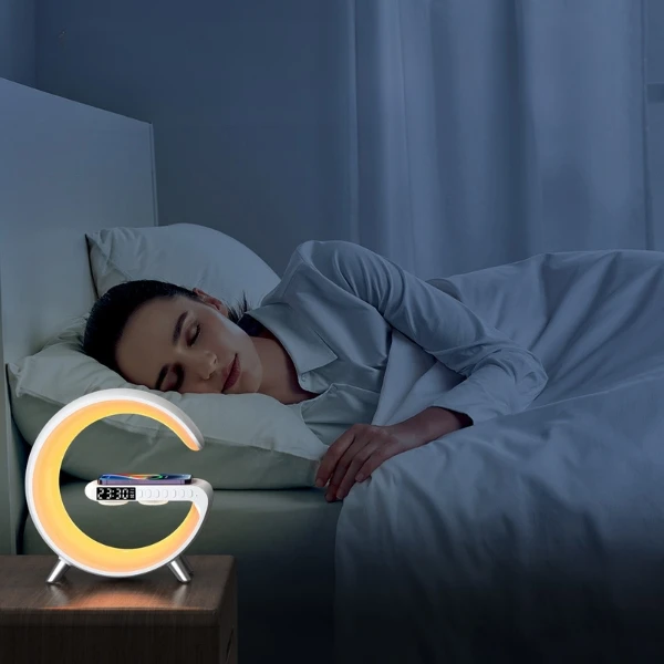 Beline Multifunctional Lamp MajesticLine with alarm clock and bluetooth speaker whiteZapytaj Chat aprašymas - Prekės nuotrauka