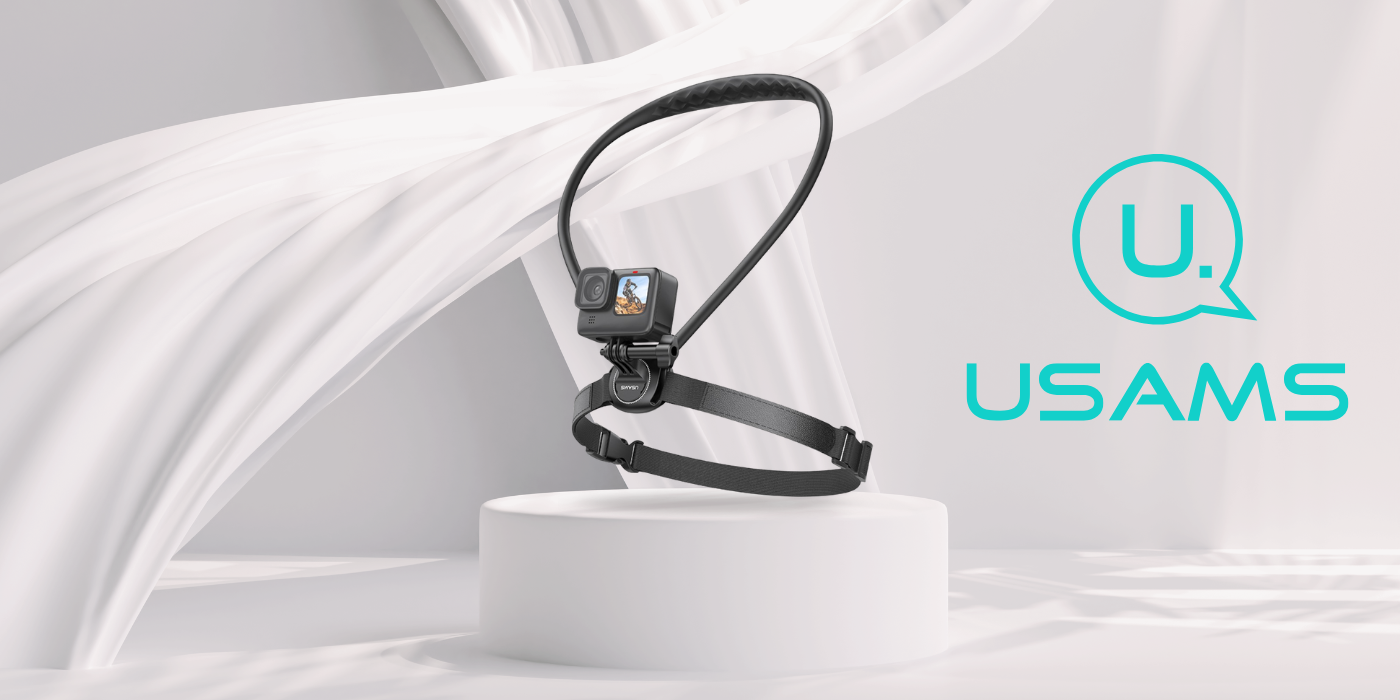 Neck Mount for sport camera USAMS JoyGo Joy01 juodos spalvos aprašymas - Prekės nuotrauka