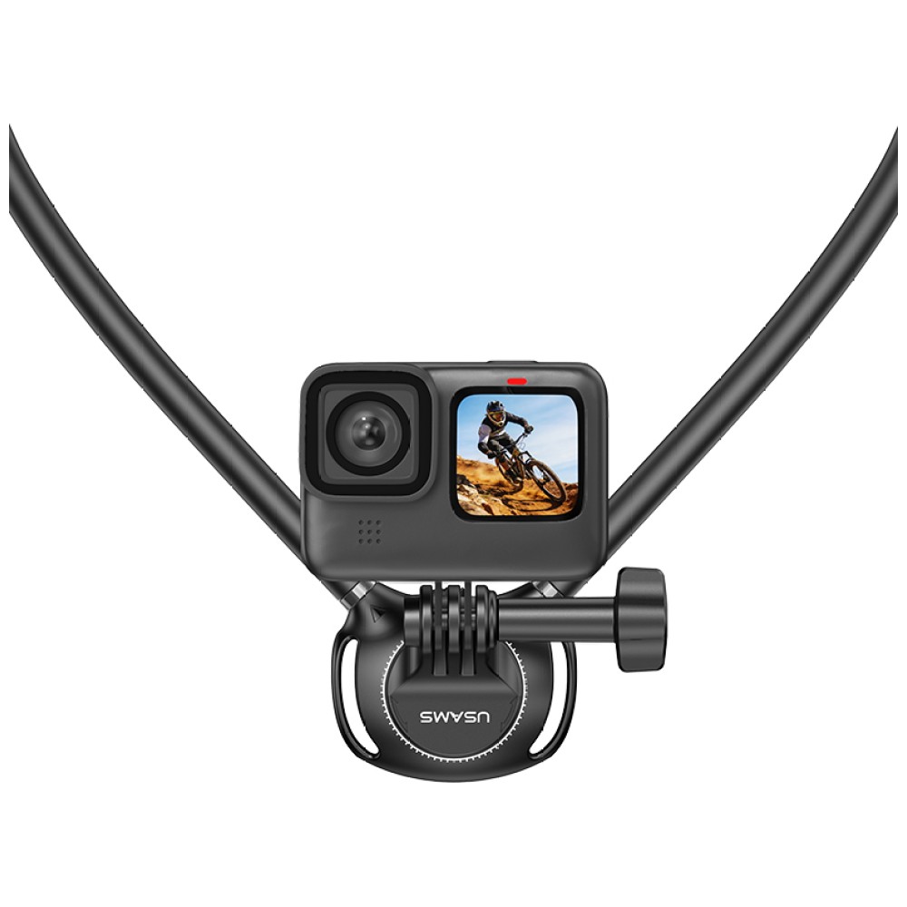 Neck Mount for sport camera USAMS JoyGo Joy01 juodos spalvos aprašymas - Prekės nuotrauka