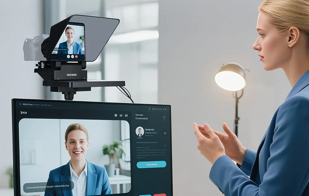 Neewer X11 TM8 Teleprompter with Built-in Monitorius aprašymas - Prekės nuotrauka