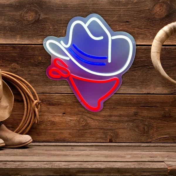 Lubinis šviestuvas Neon Beline Light Cowboy aprašymas - Prekės nuotrauka