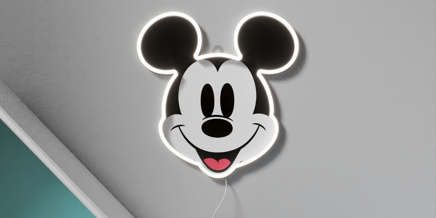 Neon Yellowpop Disney Mickey margintas veidas aprašymas - Prekės nuotrauka