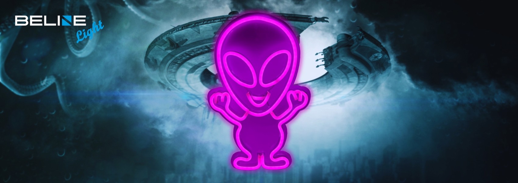 Lubinis šviestuvas Neoninis Beline šviestuvas Alien aprašymas - Prekės nuotrauka