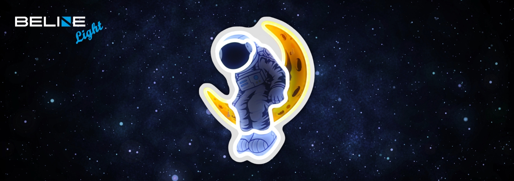 Lubinis šviestuvas Neoninis „Beline“ šviestuvas „Astronautas Mėnulyje“ aprašymas - Prekės nuotrauka