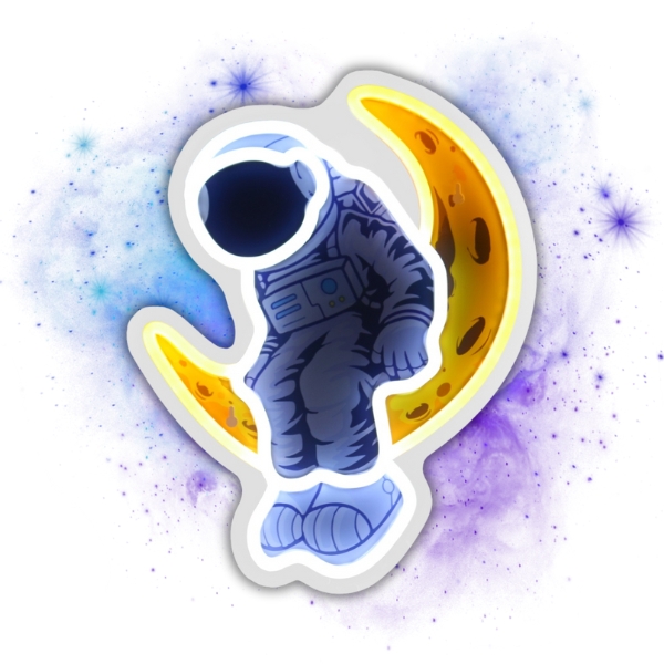 Lubinis šviestuvas Neoninis „Beline“ šviestuvas „Astronautas Mėnulyje“ aprašymas - Prekės nuotrauka