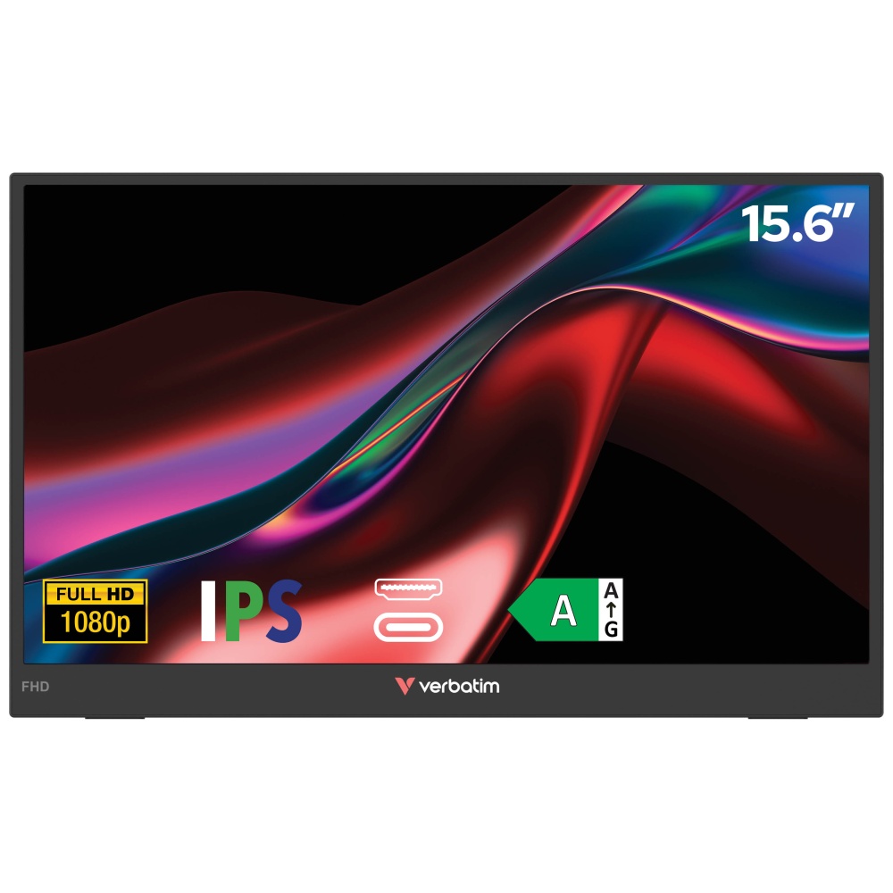 Nešiojamas monitorius Verbatim LIGHT 15.6″ FHD juodos spalvos 32401 aprašymas - Prekės nuotrauka