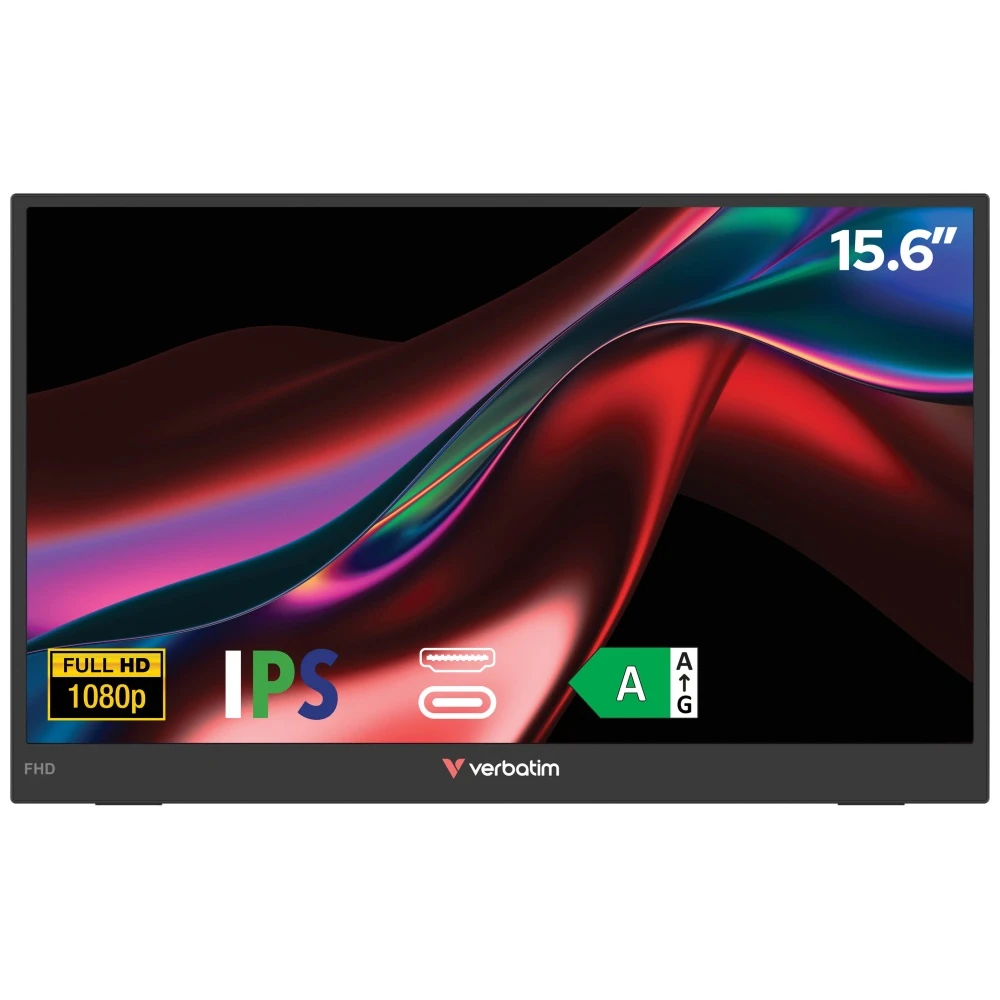 Nešiojamas monitorius Verbatim LIGHT 15.6″ FHD juodos spalvos 32401 aprašymas - Prekės nuotrauka